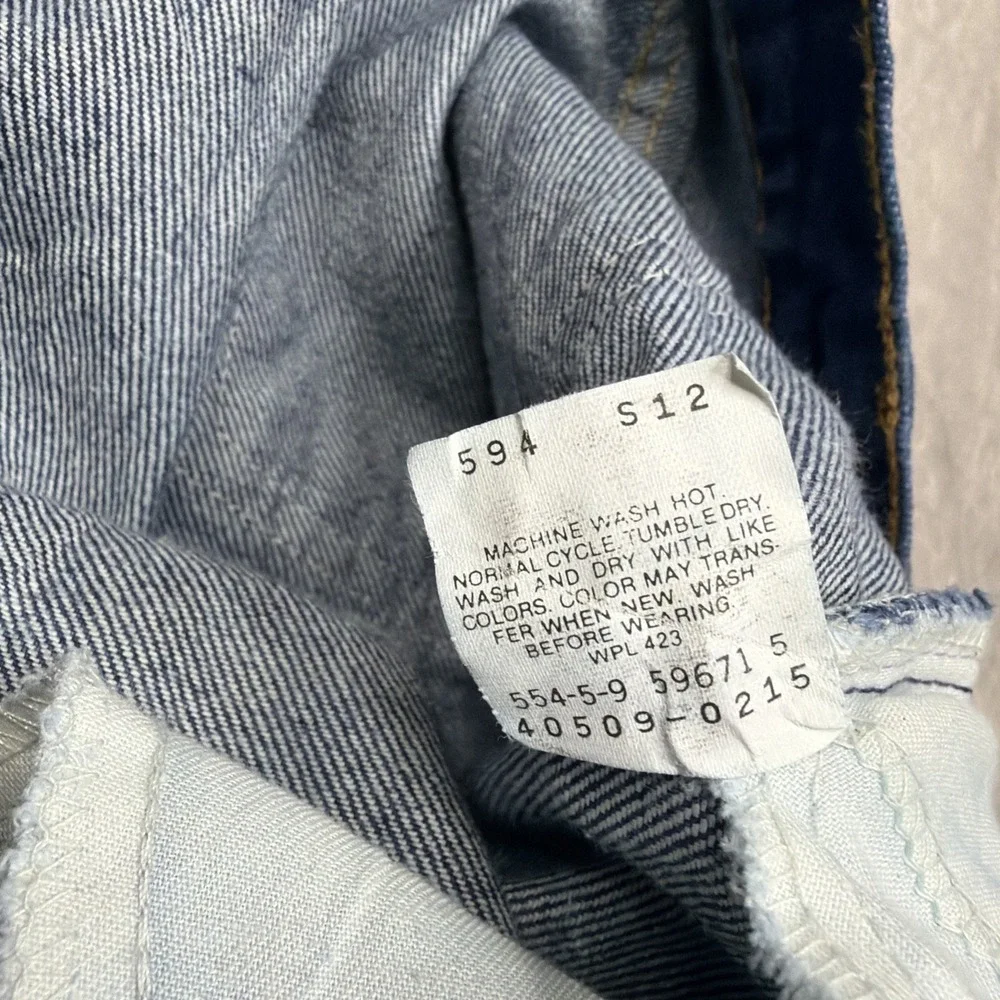 Vtg Levi's 509 Orange Tab Jeans 44x30 Made in USA Dark Wash Straight Leg 80s 90s